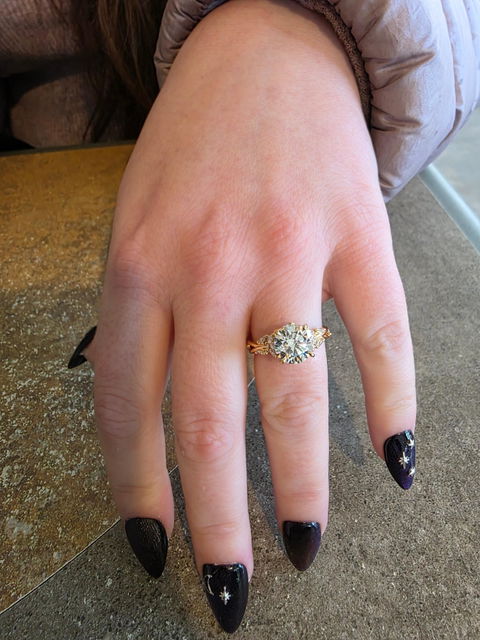 Secret Garden Lab Grown Round Diamond Engagement Ring