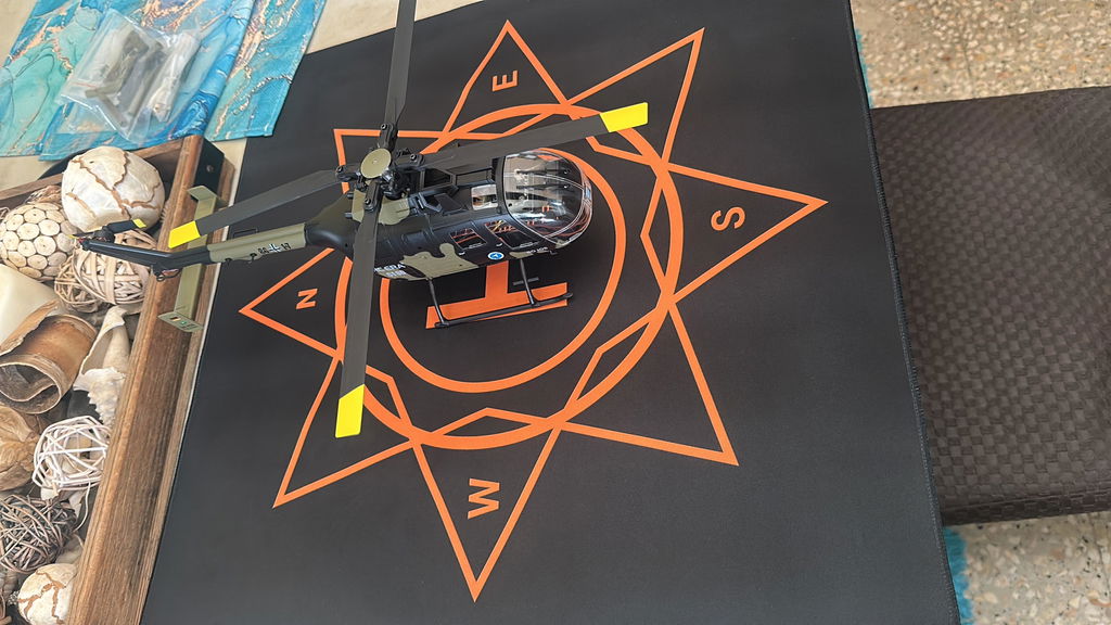 RC ERA C180 1/25 Scale BO105 RC Helicopter 2.4G 6CH Single Rotor Flybarless, Barometer + TOF LiDAR Altitude Hold, Optical Flow Positioning, One-Key Inverted Flight & Takeoff/Landing