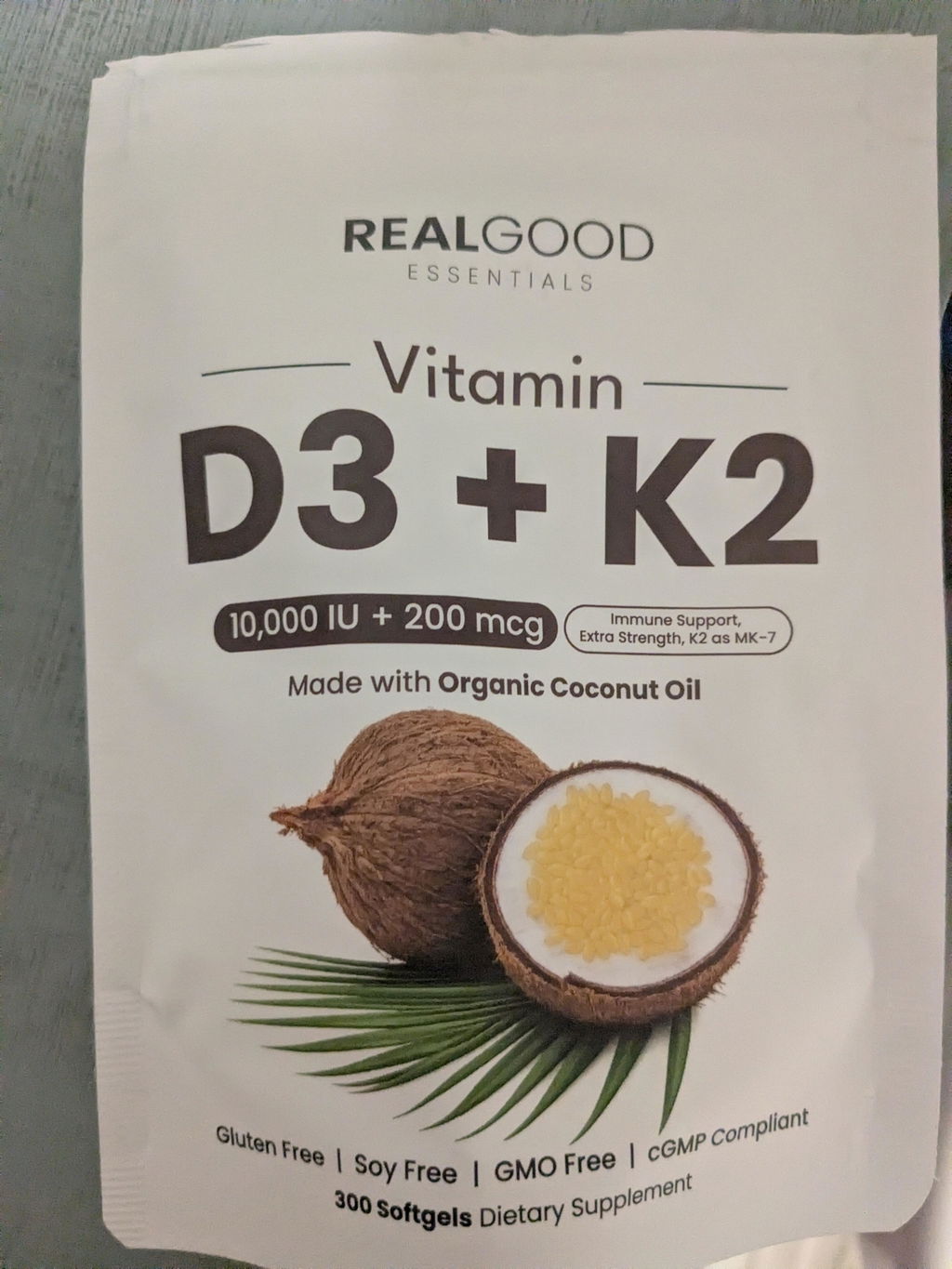 D3+K2 (MK7) Coconut Oil Softgels