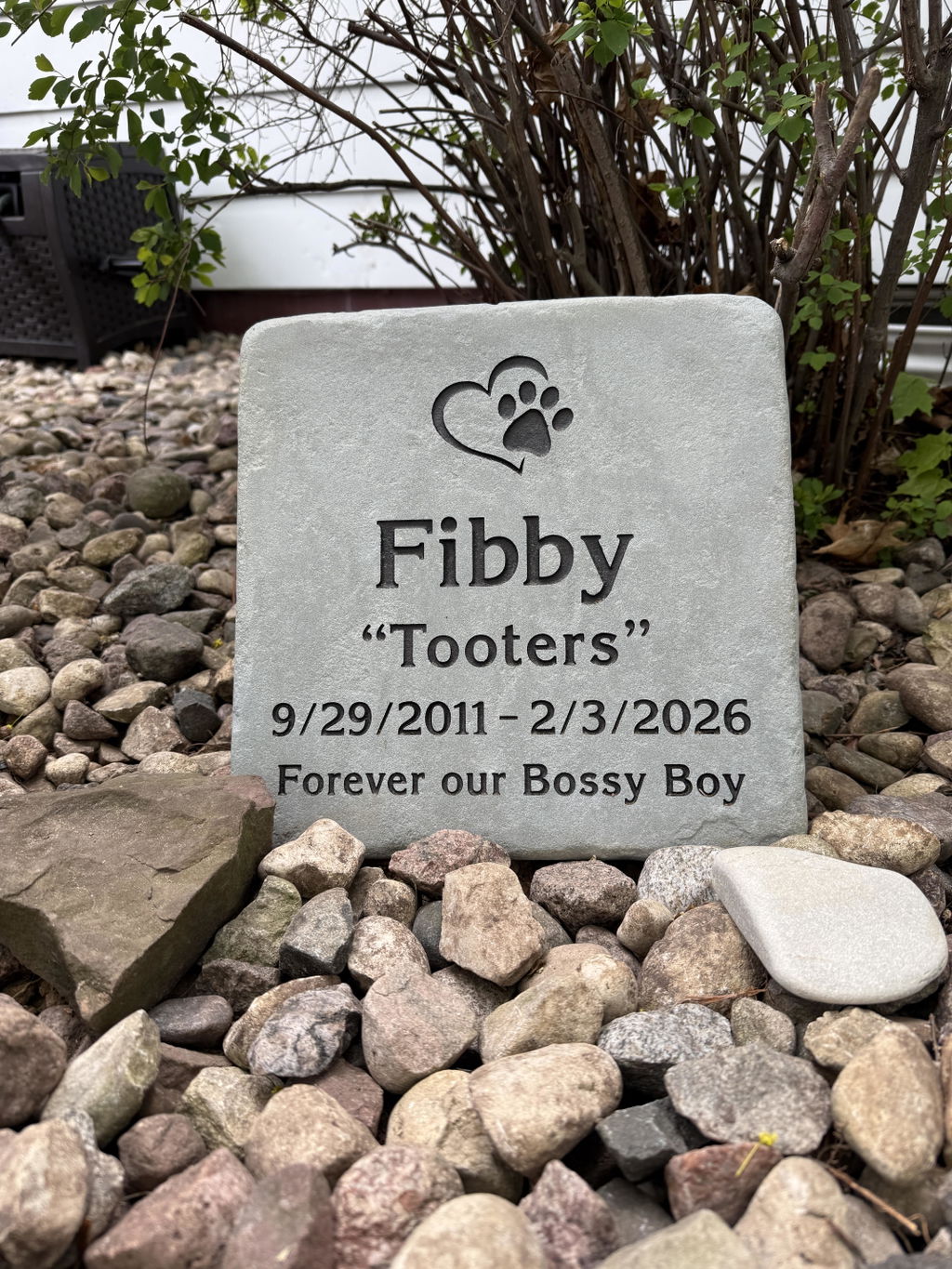 12x12" Engraved Flagstone Pet Memorial