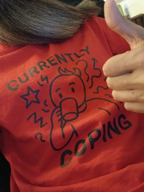 "Currently Coping" Tee