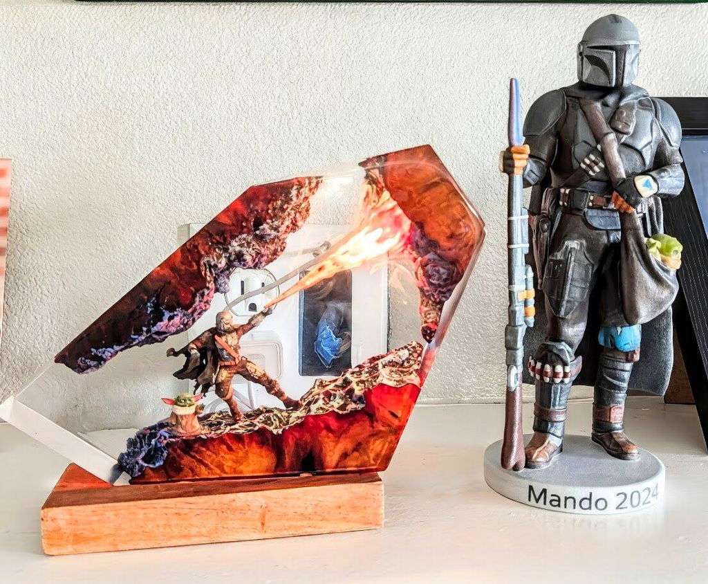 The Mandalorian Resin Lamp