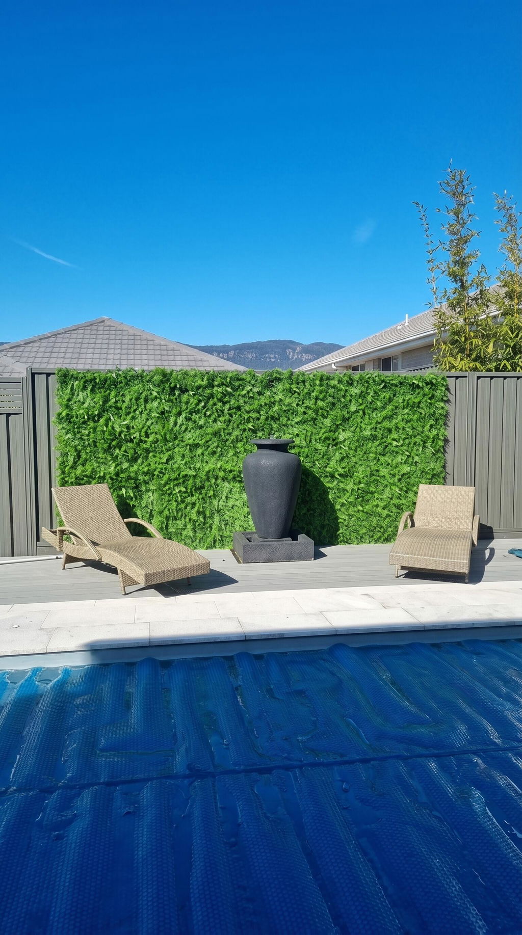 Lush Fern Artificial Green Wall 40" x 40" 11SQ FT Commercial Grade UV Resistant