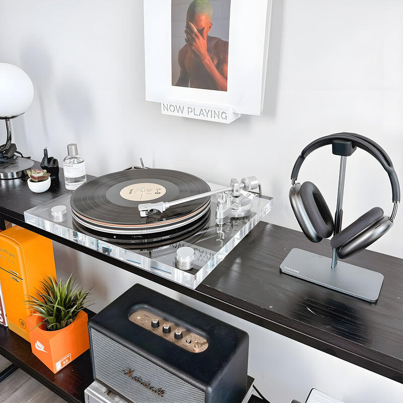 High Fidelity Transparent Vinyl Turntable with Bluetooth Output ICE1-V2