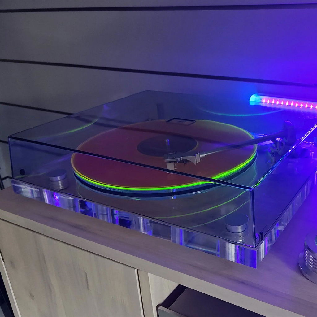 High Fidelity Transparent Vinyl Turntable with Bluetooth Output ICE1-V2