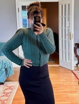 The Ice Skater Cardigan Sea Green