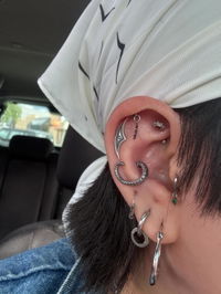 Goth Arch Hidden Helix Earring
