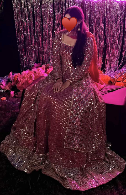 Fucshia Open Maxi with Lengha
