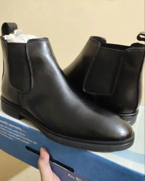 Pure Full-Grain Leather Chelsea Boots for Men