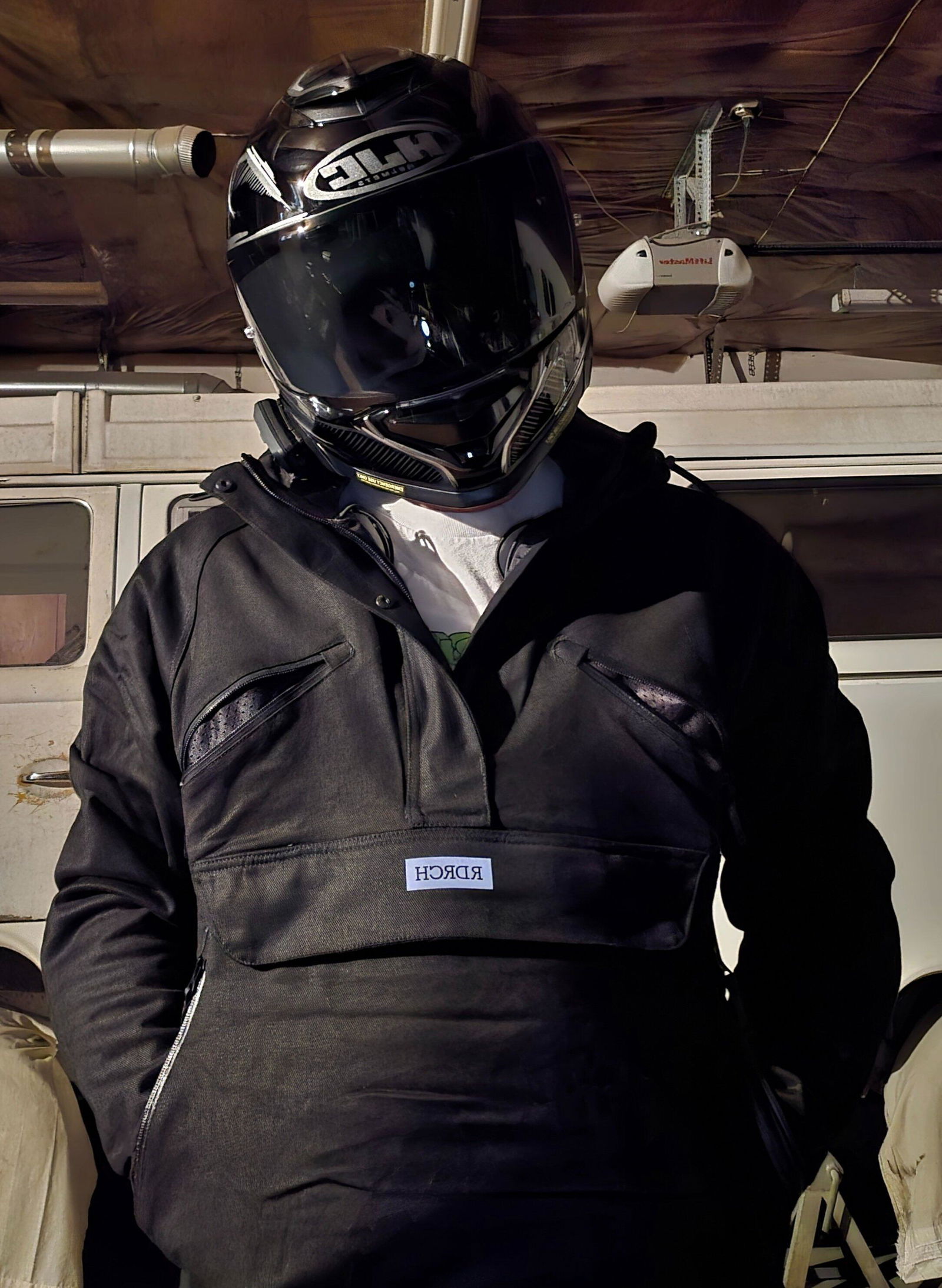 Concord™ Armoured Denim Anorak Motorcycle Jacket {The Message V2/Black