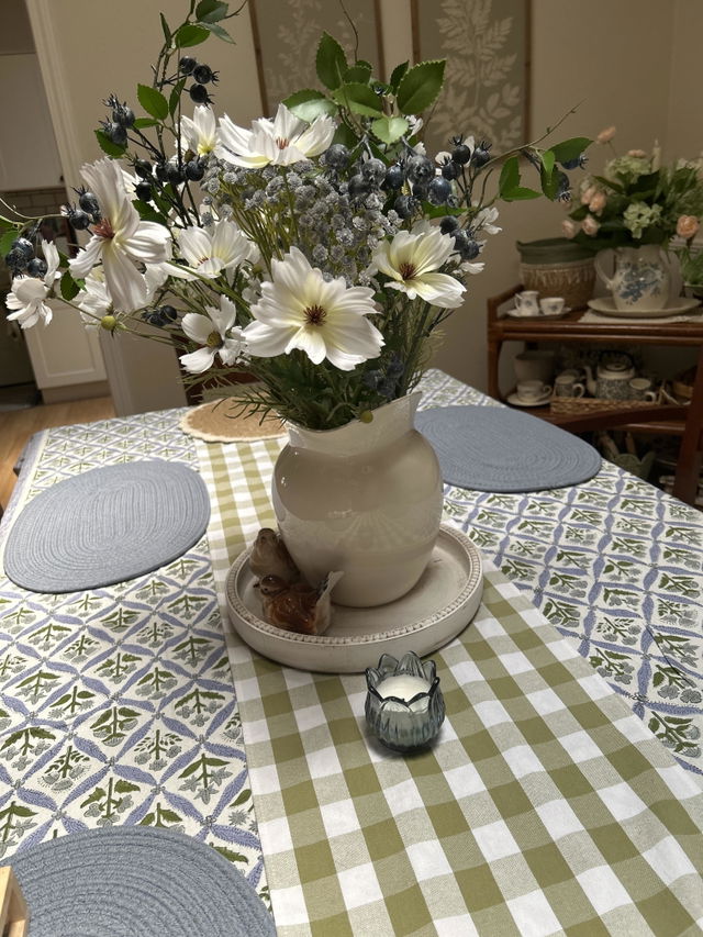Customer photo of the Light Steel Blue Square & Rectangle Tablecloths