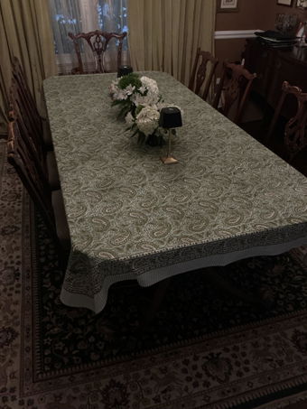 Customer photo of the Nostalgic Naturals Rectangle & Square Tablecloth