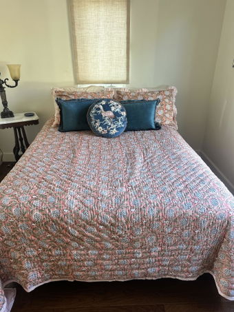 Customer photo of the Dark Salmon Pink Bed Pillow Cover