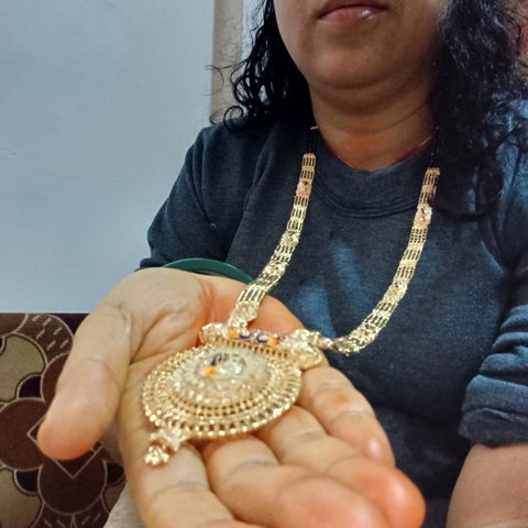 36" Forming Mangalsutra With Meenakari Peacock Pendant Design Online - 4 Padri