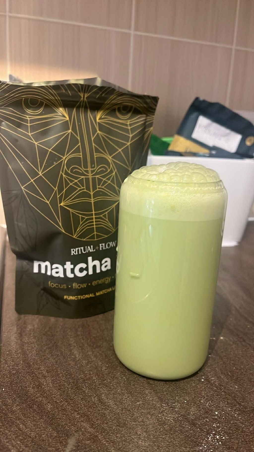 Matcha Flow Functional Latte