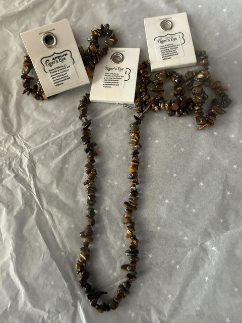Tiger Eye 18" Chip Necklace
