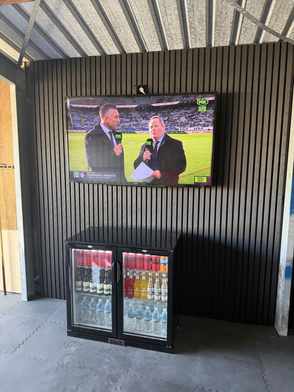198L Dual Glass Door Bar Fridge with LED Light - Black