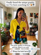 Women's Artistic Cat Print Shirt