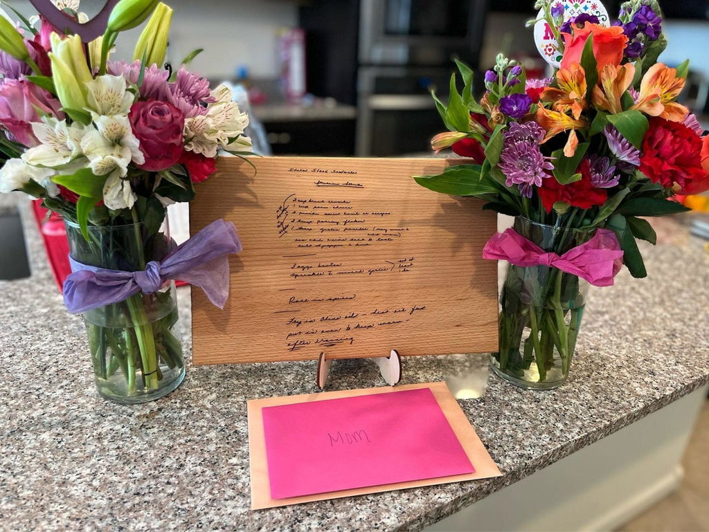 Handwritten Recipe Cutting Board