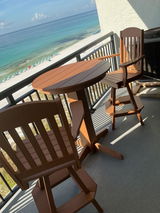 How high is the 33” bar table? review photo
