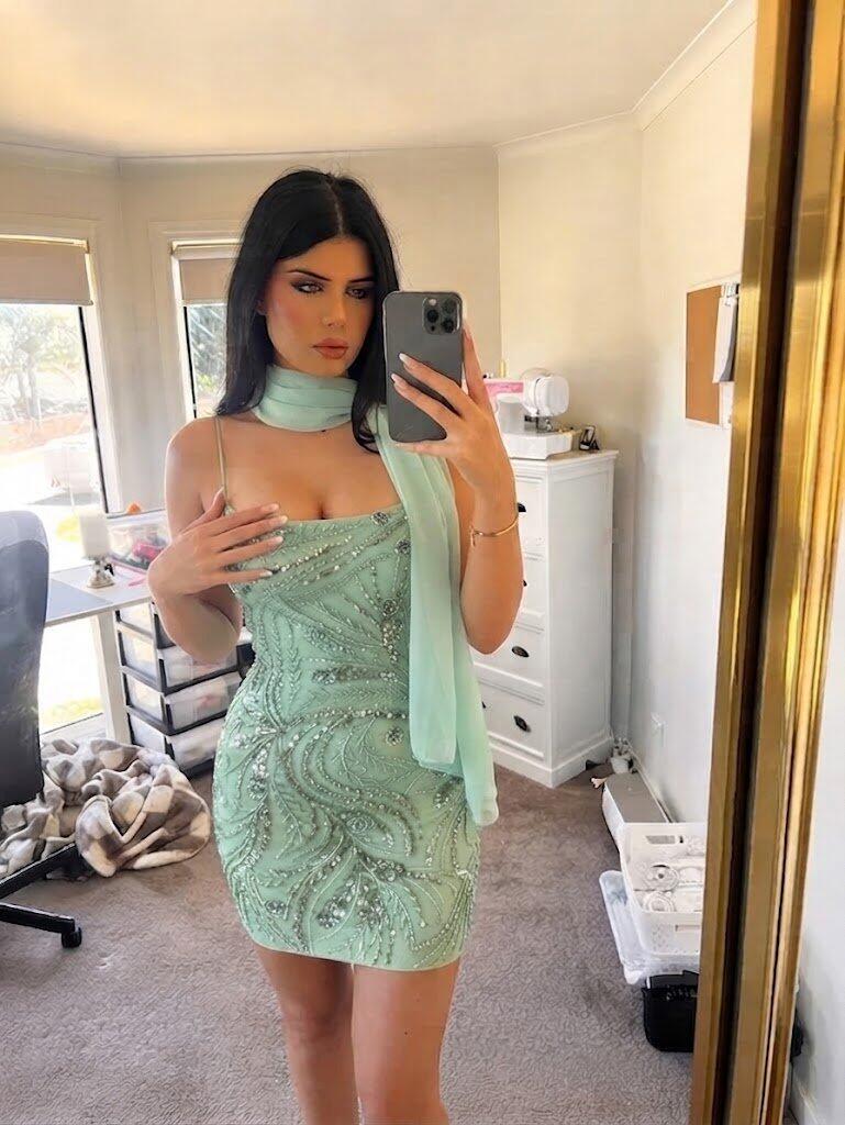 Sexy Mint Green Sequin Bodycon Homecoming Dress Fancy Spaghetti Strap Evening Wear,HD1273