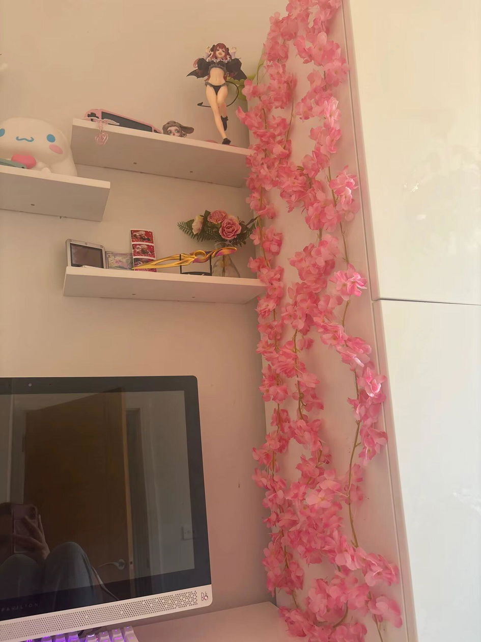 Cherry Blossom Flower Garland String Lights