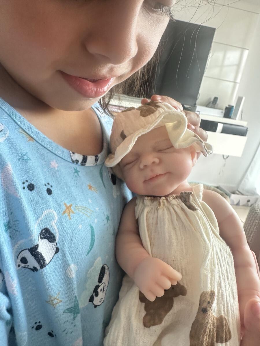 Ragazza Reborn Pascale da 30 cm completamente in silicone