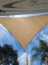 Right Triangle Sun Shade Sail Canopy, 200 GSM HDPE Fabric Shade