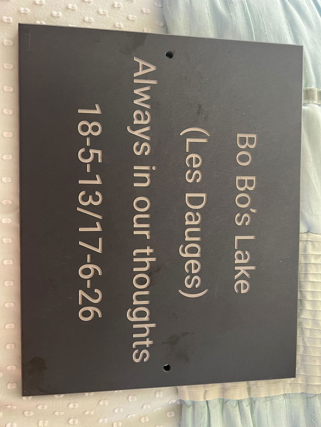 Personalised Engraved Large Slate Plaque/Sign with wall fixings - 25x20cm