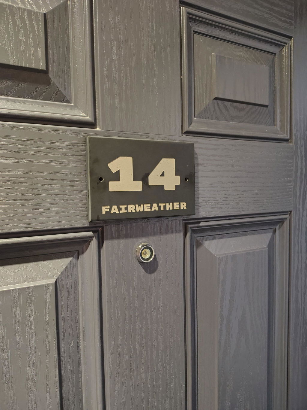 Slate House Signs Personalised Door Number/Street Name 150x100mm Deep engraved