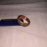Maple Burl Bentwood Ring with Lilac Lepidolite Gemstone Inlay