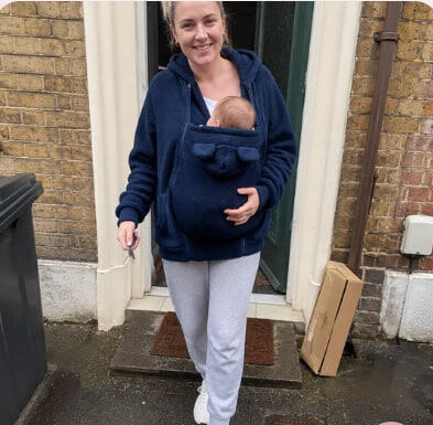 Hands-Free Babywearing Hoodie, Cozy Mama Baby Carrier Hoodie CH07 180540