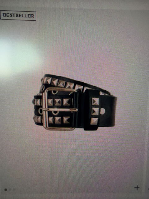 Double Studded Leather Belt