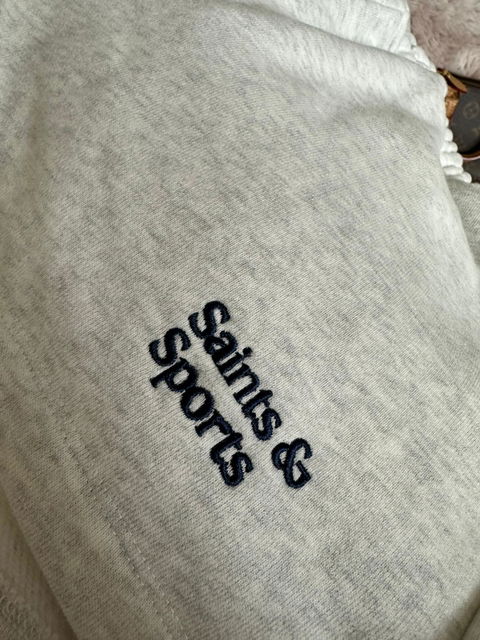 SaintsWeight® 450 Split Hem Lounge Shorts - Heather Grey