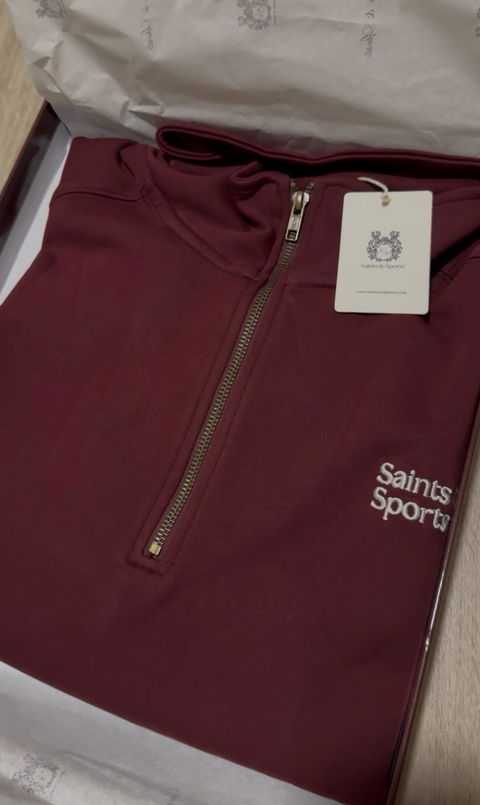 Penrose Half Zip Sweatshirt - Bulgarian Rose