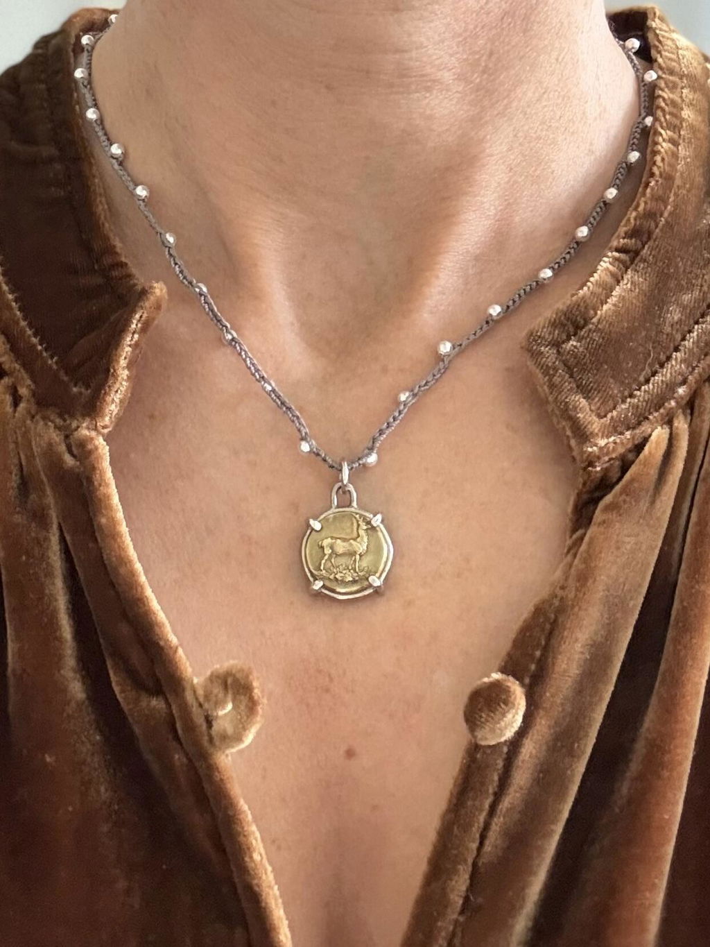 Little Lovely Brass Stag Necklace