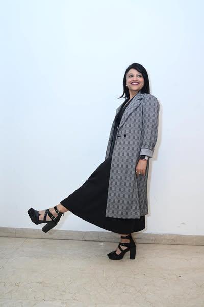 Adeline Plaid Collared Coat - Brown