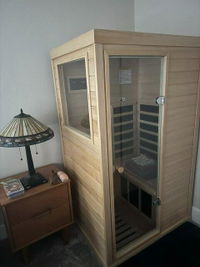 Purity-909MH 1 Person Side Door Far Infrared Sauna | Thicker Wall + Red Light