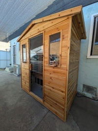 Versa-903VS 3 Person Outdoor Far Infrared Sauna Reclining with Red Light Therapy