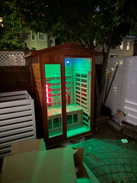 (New Returned) Mix-902VTD 2 Person Outdoor High-Temp Infrared Sauna in Mahogany