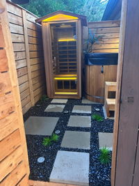 Sold Out | Wearwell-901VR 1 Person Outdoor Ultra-Low EMF Far Infrared Sauna in Red Cedar