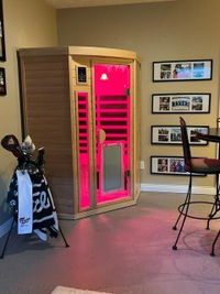 Maxwell-907BHN Corner 2 Person Ultra-Low EMF Far Infrared Sauna (Enhanced with Red Light Therapy)