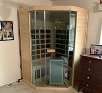 907X Pro Corner 2 Person Ultra-Low EMF Smart Far Infrared Sauna with Light Therapy
