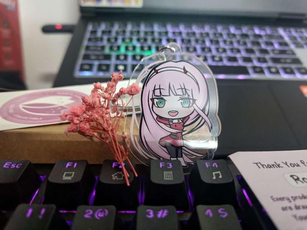 Anime Keychain – Pink Phantom Acrylic Charm Gift