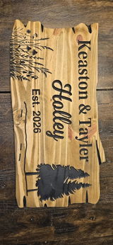 Rustic Family Cottage Sign | Personalized Wooden Decor
