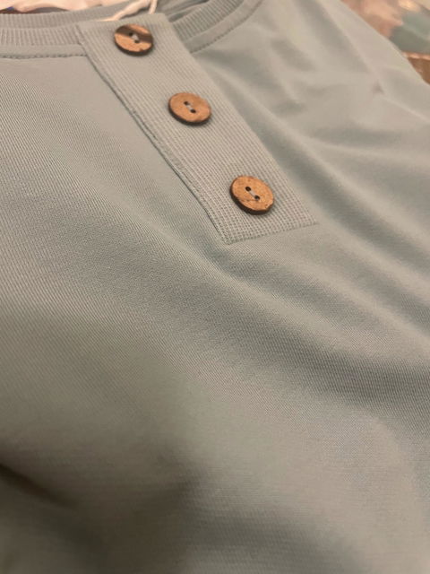 Blue Checkered button jogger set
