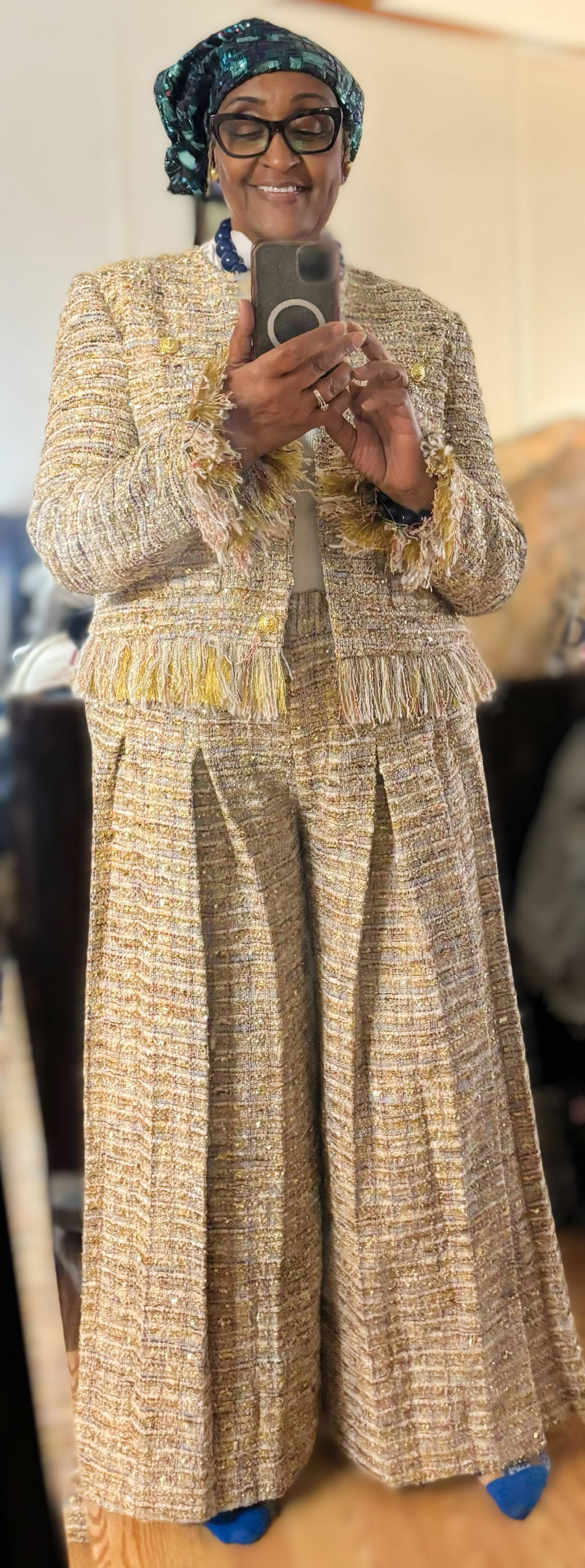 ジャケット・アウター L'or Fringe Tweed Jacket The Claire Tweed Fringe Blazer | Sassy Jones