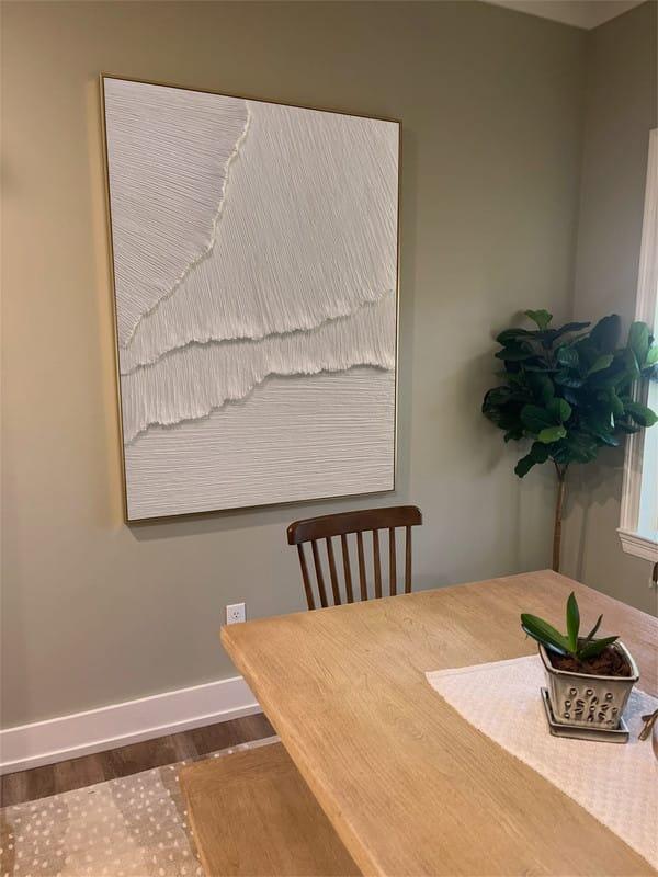Large White Texture Artwork: Minimal Abstract Wall Decor #ZZ 143