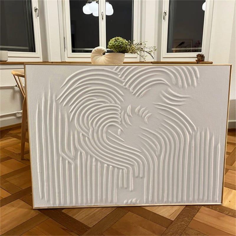 Wabi Sabi Textured Wall Art | Large Horizontal Neutral Canvas Decor #Z