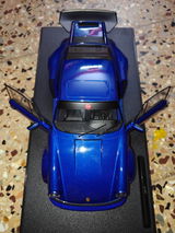 2024 Porsche KS-R by Khyzyl Saleem Blue 1:18 Solido Licensed Diecast Scale Model Car Collectible